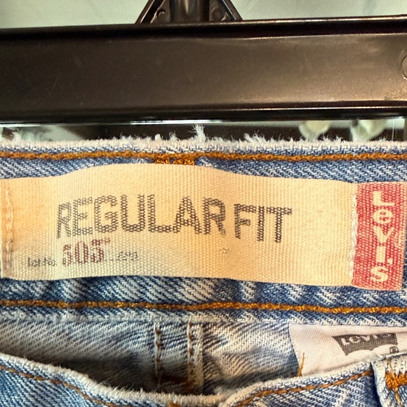 Levis 505 Regular Fit Light Wash Straight Leg Jeans W29 L34 Blue Cotton - Picture 2 of 5